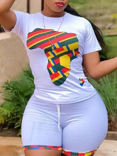 Set aus T-Shirt und Shorts mit Afrika-Karte – Ausverkauf